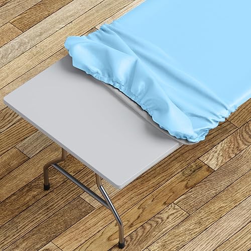Sorfey Mantel ajustado con elástico, vinilo con reverso de franela, se adapta a mesa de 96 x 30 pulgadas, rectangular, a prueba de agua, fácil de Sorfey Mantel ajustado con elástico, vinilo con reverso de franela, se adapta a mesa de 96 x 30 pulgadas, rectangular, a prueba de agua, fácil de