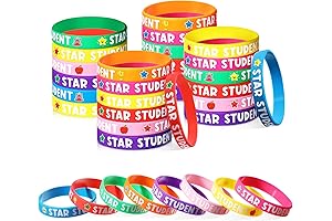 Aoriher 40Pcs Star Student Wristbands