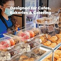 Vista 7 de Fit Meal Prep Paquete de 25 recipientes de plástico transparente con bisagras de 9 x 5.5 x 3.6 pulgadas, recipientes de plástico desechables