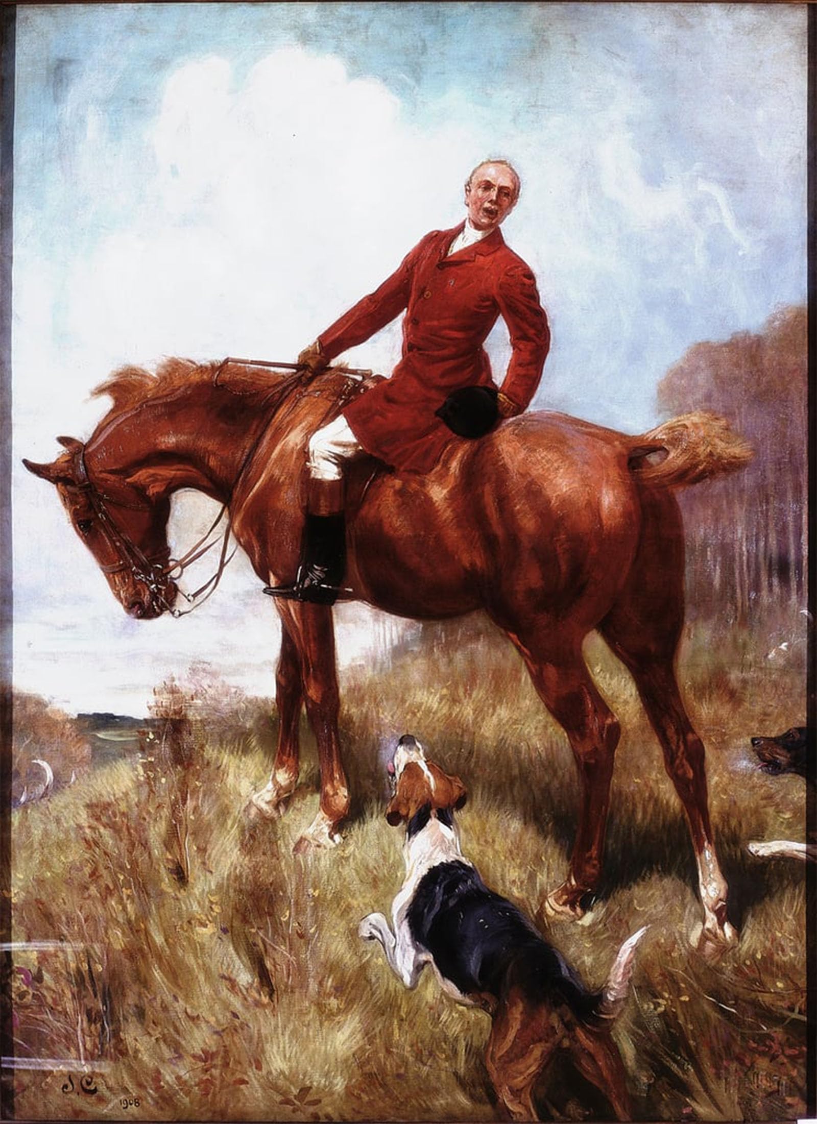 ARTXLXXBN Famous Prints Artwork Pictures Poster Painting Art the Huntsman by John Charlton Artwork Landscape Pictures for Home Decor 60x90cm