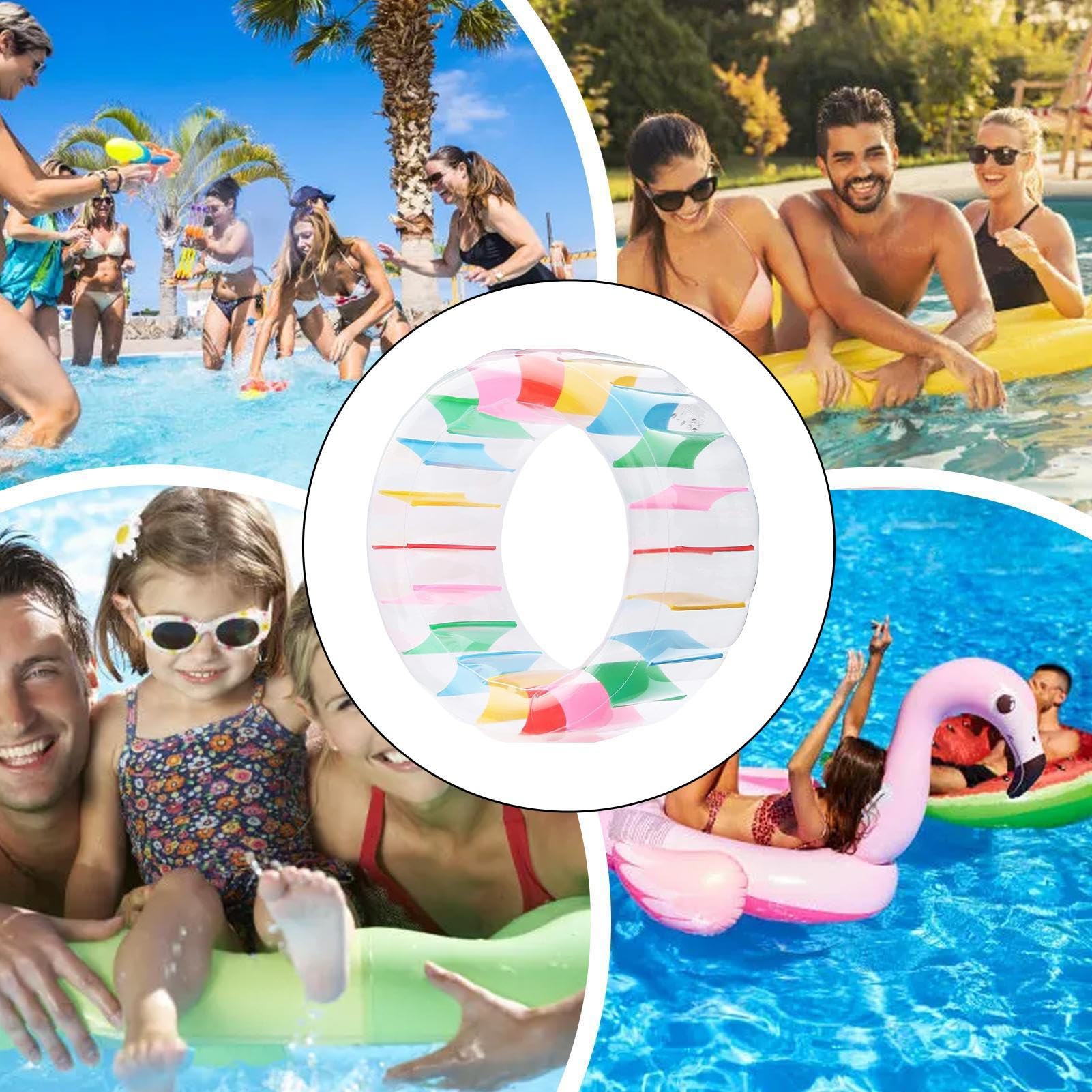 Aufblasbares Rad Wasser-Rollrad Schwimmhilfe Für Kinder | Rollendes Wasserspielzeug Sommeraktivitäten Für Kinder Erwachsene