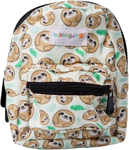 Mini Sloth Print Wristlet Pouch Bag - Kids Toy Storage Purse | Bubblegum Inc