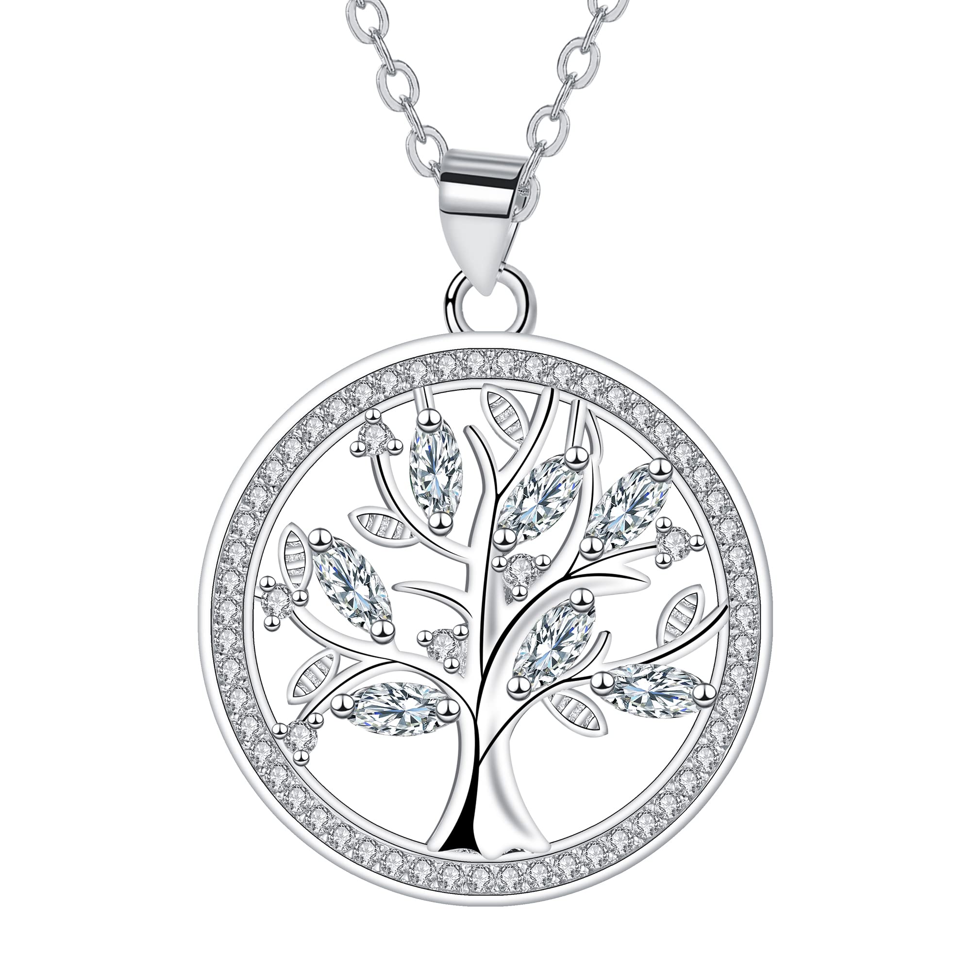 MicoryCollares Mujer Plata de Ley 925 Árbol de la Vida Colgante,Joyas Mujer San Valentin Regalos Originales para Mujer Madre