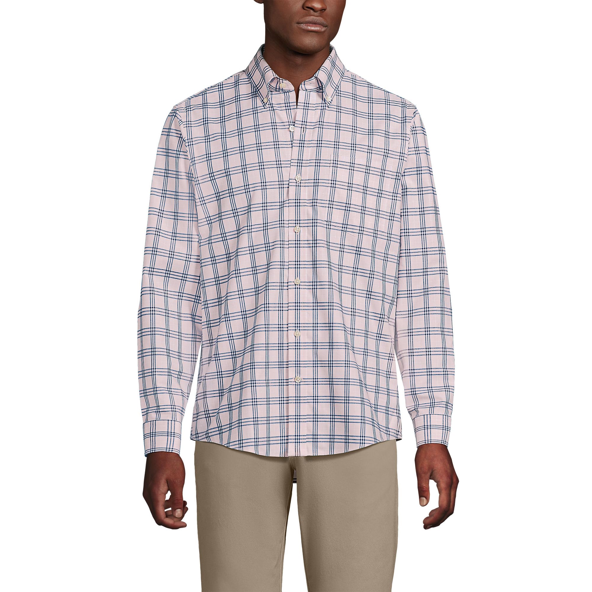 Lands' End Men's Traditional Fit No Iron Twill Shirt