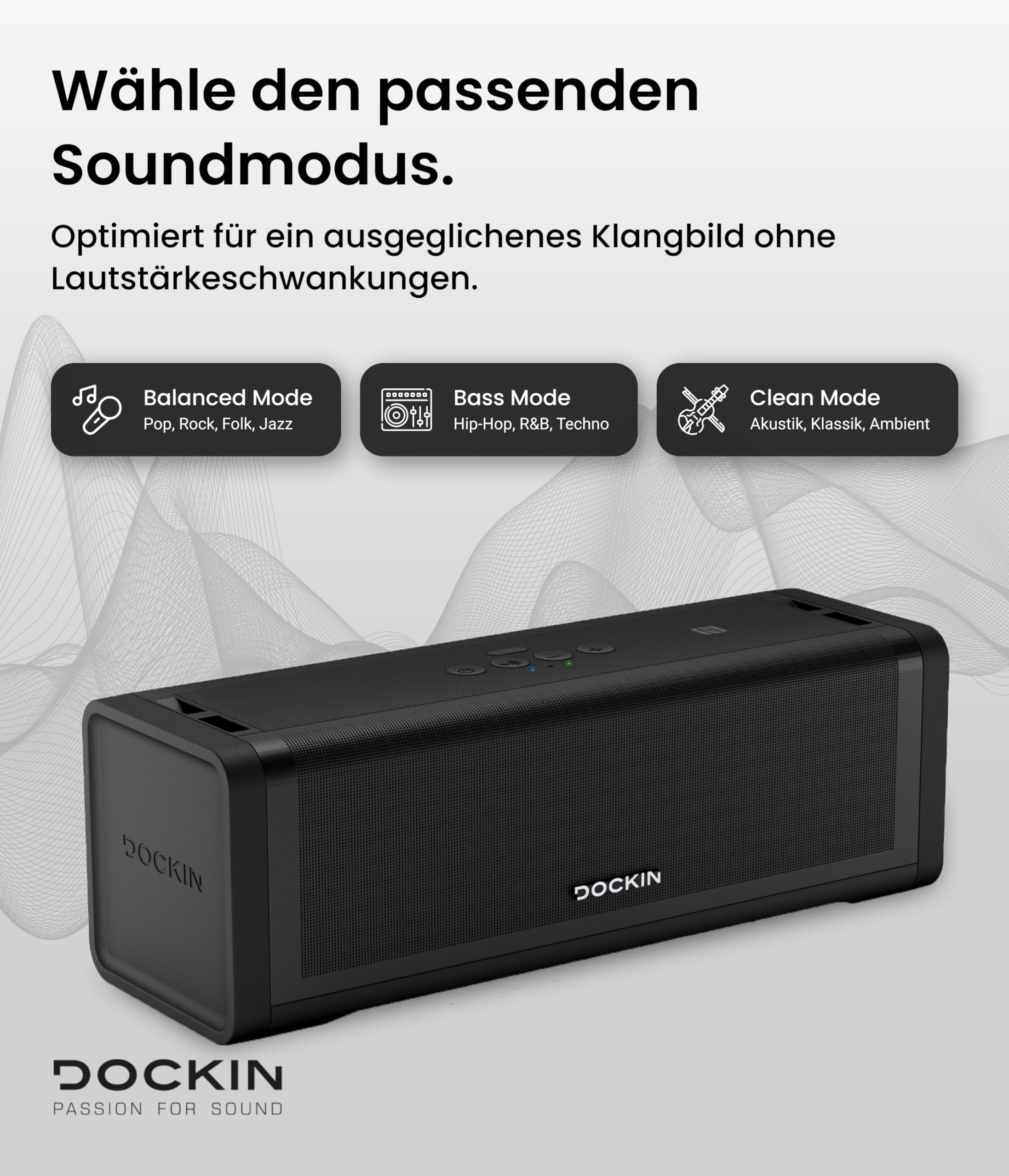 DOCKIN D Fine + 2 Portable Bluetooth Hi-Fi Speaker 50W Wireless