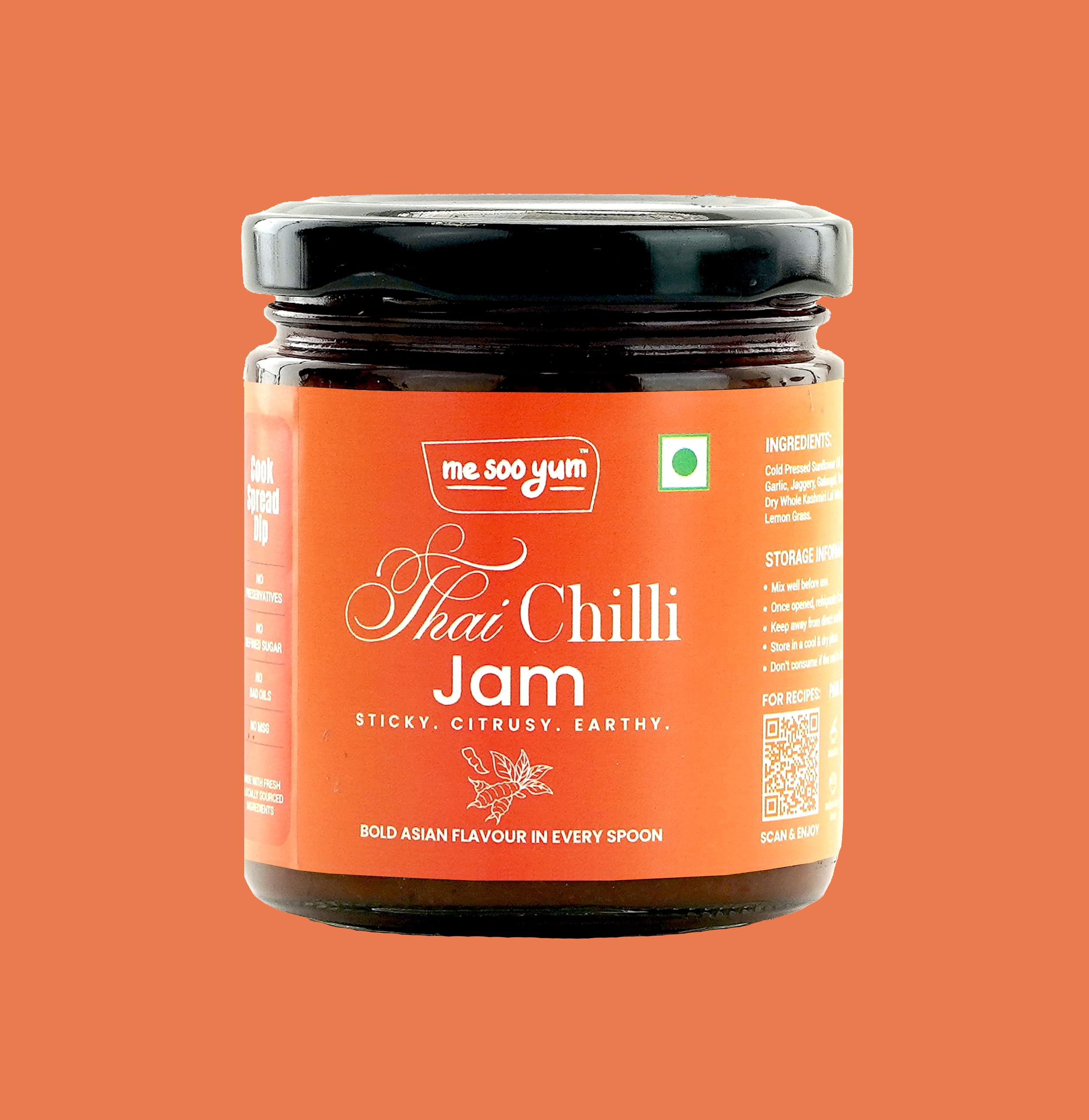 MeSooYum Thai Chilli Jam,No Preservatives, No MSG, No Gluten, No Dairy, No Refined Sugar,Made with Fresh Ingredients & Cold-Pressed Oil, Versatile Condiment - Image 3 thumbnail