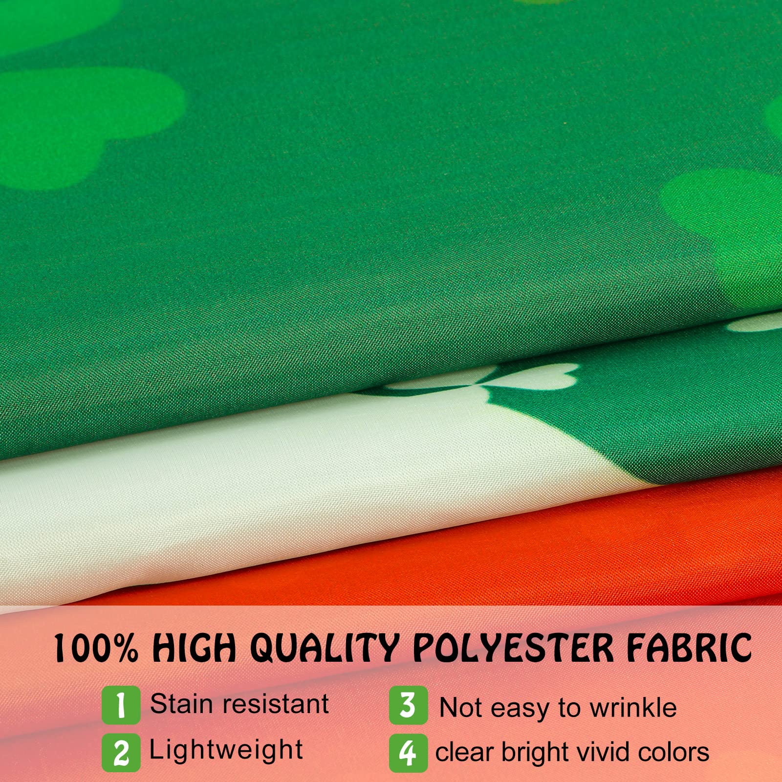 IrishKisses Gartenflagge St. Patrick's Day – Doppelseitig, 30,5 X 45,7 Cm, Wetterfestes Polyester