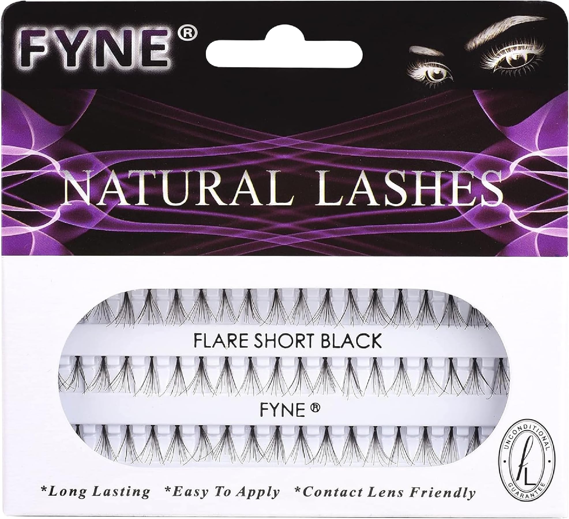 Natural Lashes by FYNE – 60 Medium Cluster Lashes per pack | Easy to apply Individual Eyelash Extensions | Effortlessly create a Natural Eyelash look with these Lash Extensions |
