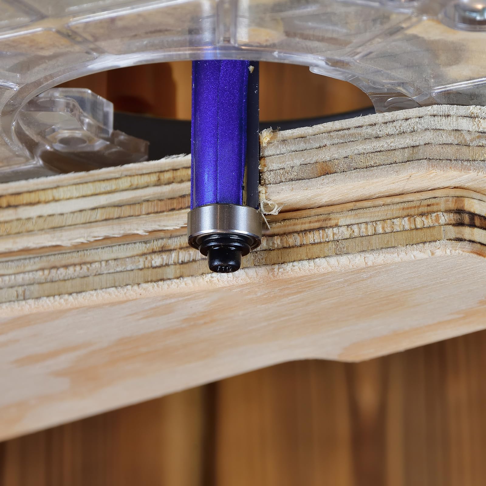 QUARKZMAN 2 sztuki frezy z łożyskiem kulkowym 6 mm trzpień 5/16" średnica 1" głębokość cięcia 1" łożysko górne równo proste cięcie frezy z twardego metalu do płyt wiórowych, sklejki,
