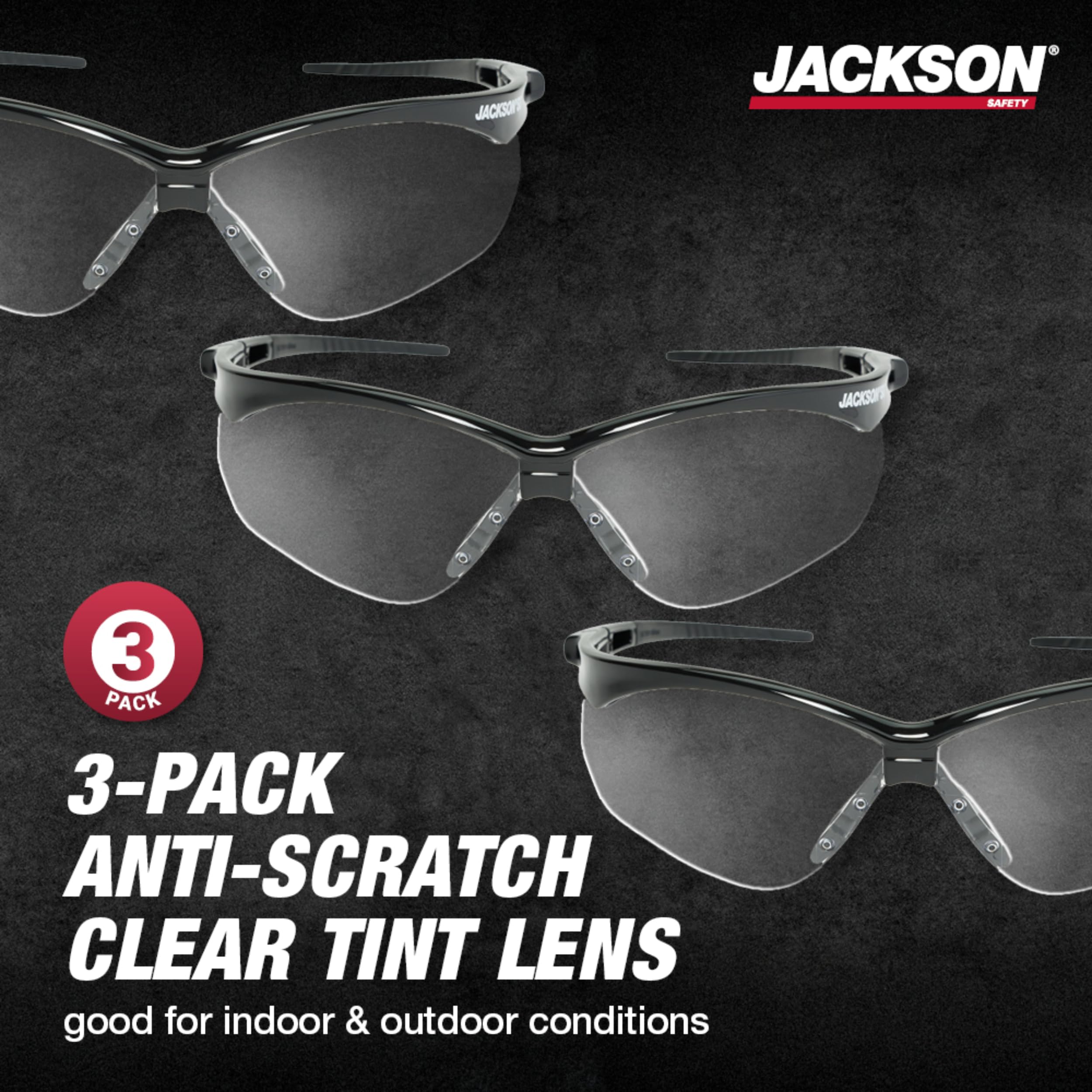 Jackson Safety 3-Pack SG Safety Glasses for Men & Women - ANSI Z87.1 — Amazon image 6