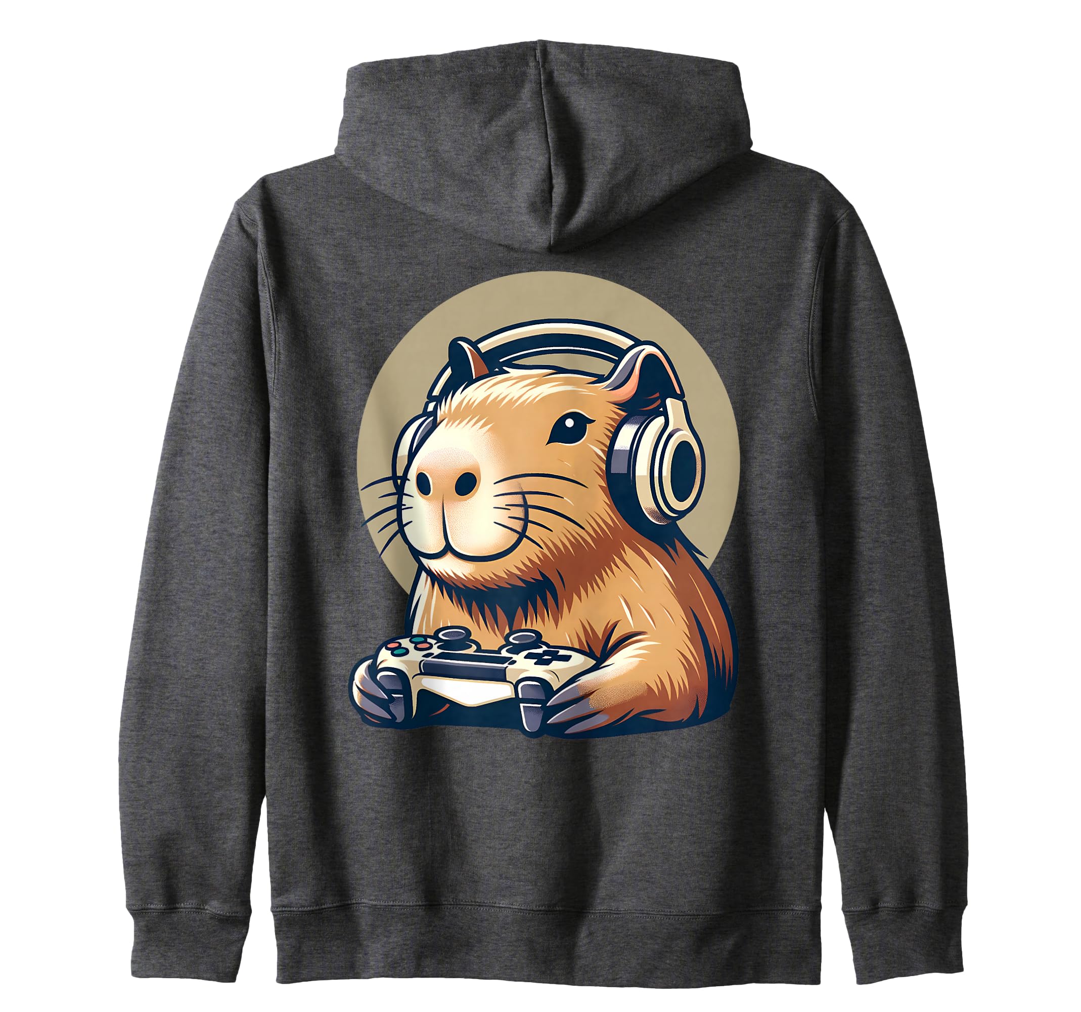 Capybara Gamer, Funny Video Games with Capybara Zip Hoodie