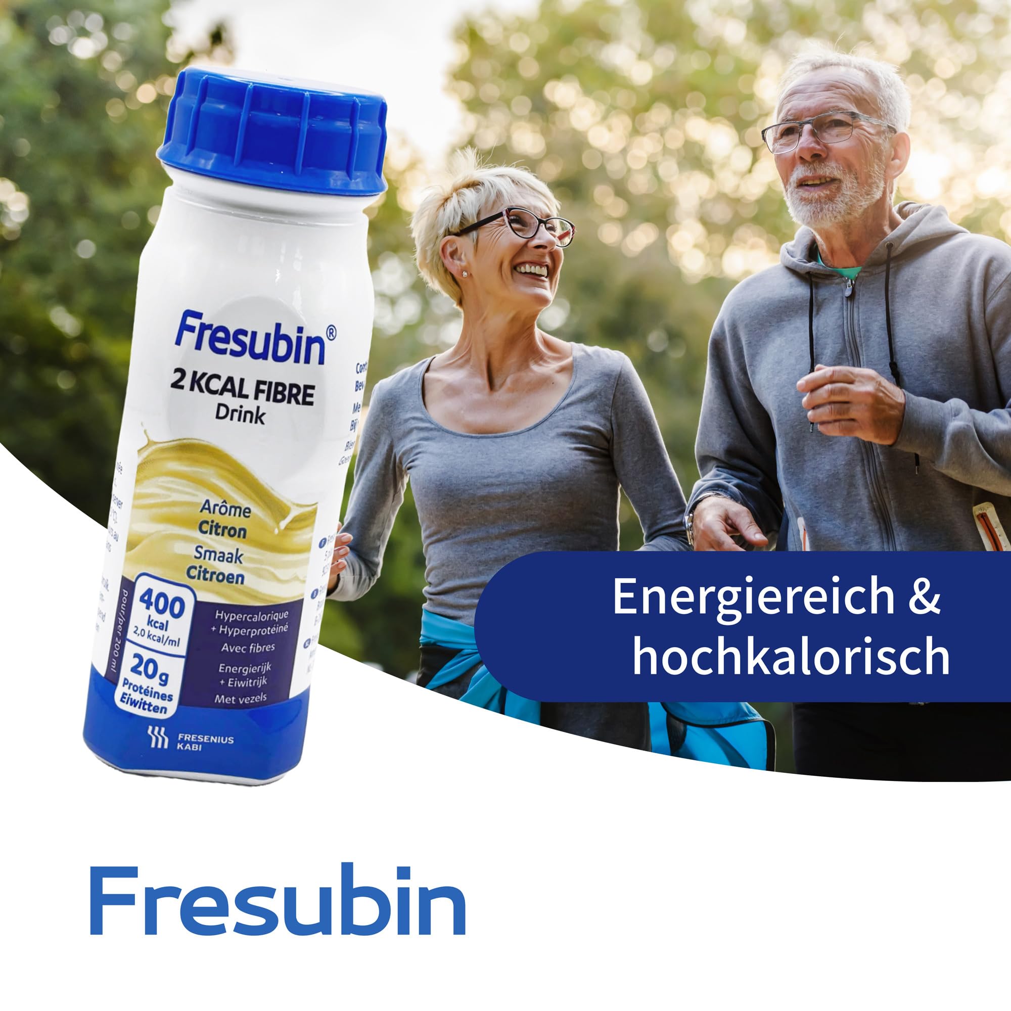 Fresubin 2 KCAL Drink - Hochkalorische Trinknahrung von Fresenius Kabi in 6 Geschmacksrichtungen, 400 kcal pro Flasche (200 ml (4er oder 24er Pack)) (200 ml (24er Pack), Lemon)