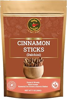 Spice Magic Whole Cinnamon Sticks (Dalchini) 7oz - Premium Aromatic Spice for Teas, Cooking, Baking & Desserts | Resealable Pouch