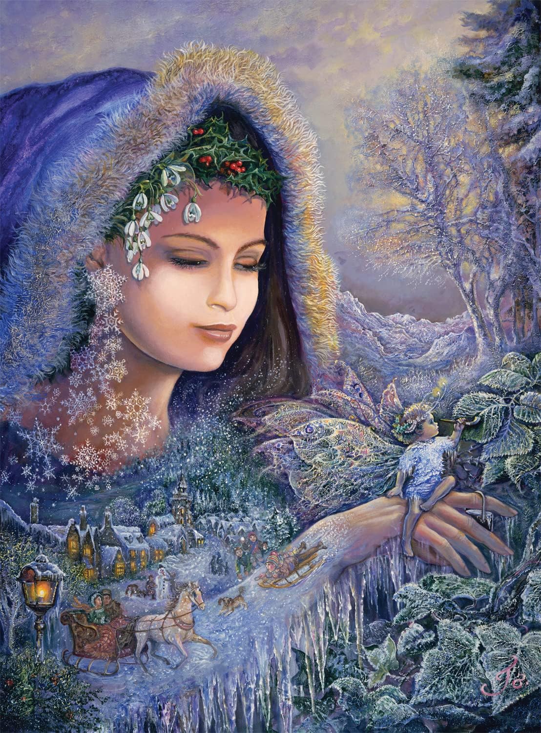 Buffalo Games - JoWall - Spirit of Winter - Puzzle de 1000 pièces pour Adultes - Puzzle Stimulant Parfait pour Les soirées de Jeu