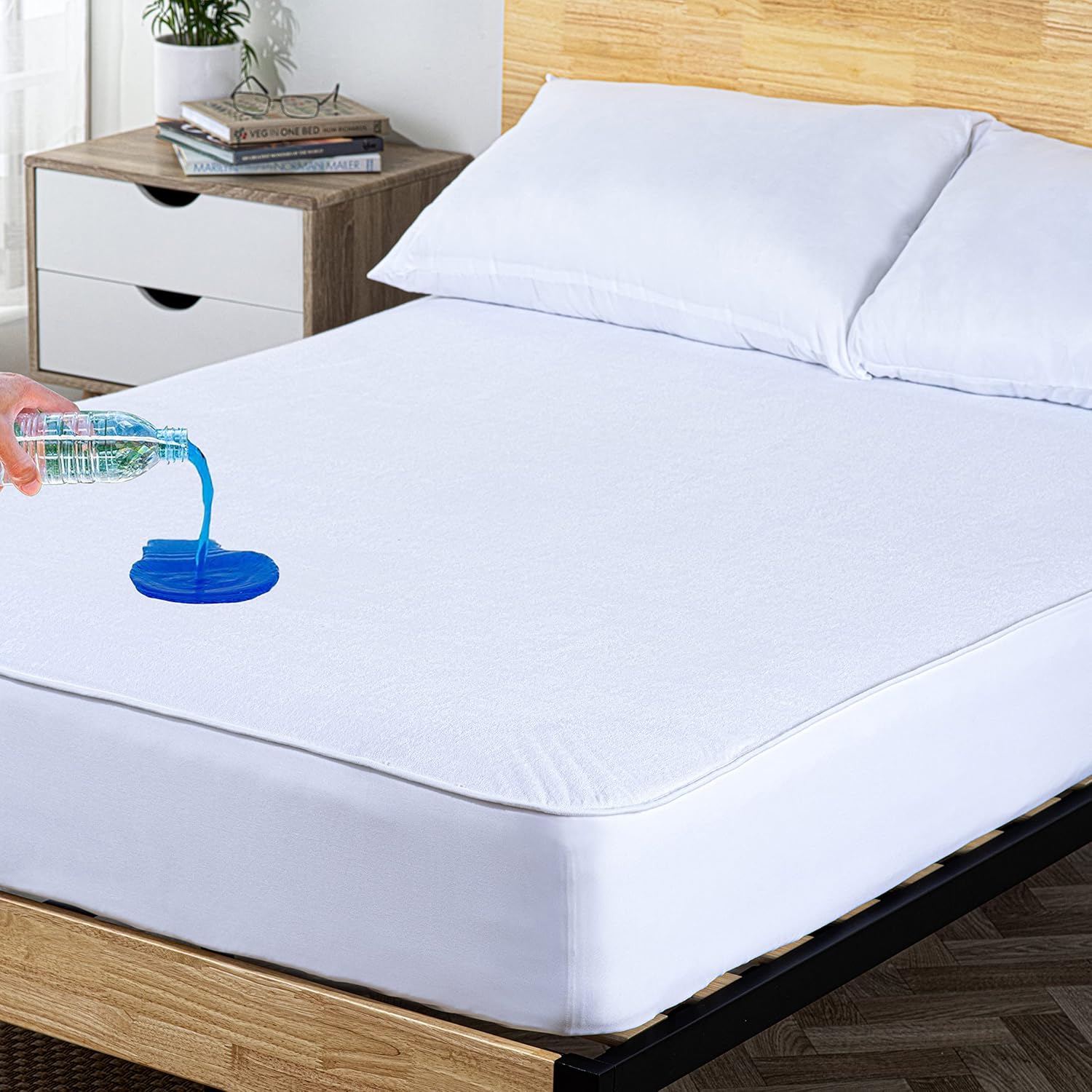 Ackly Bamboo Waterproof Mattress Protector Double Size 40cm Deep