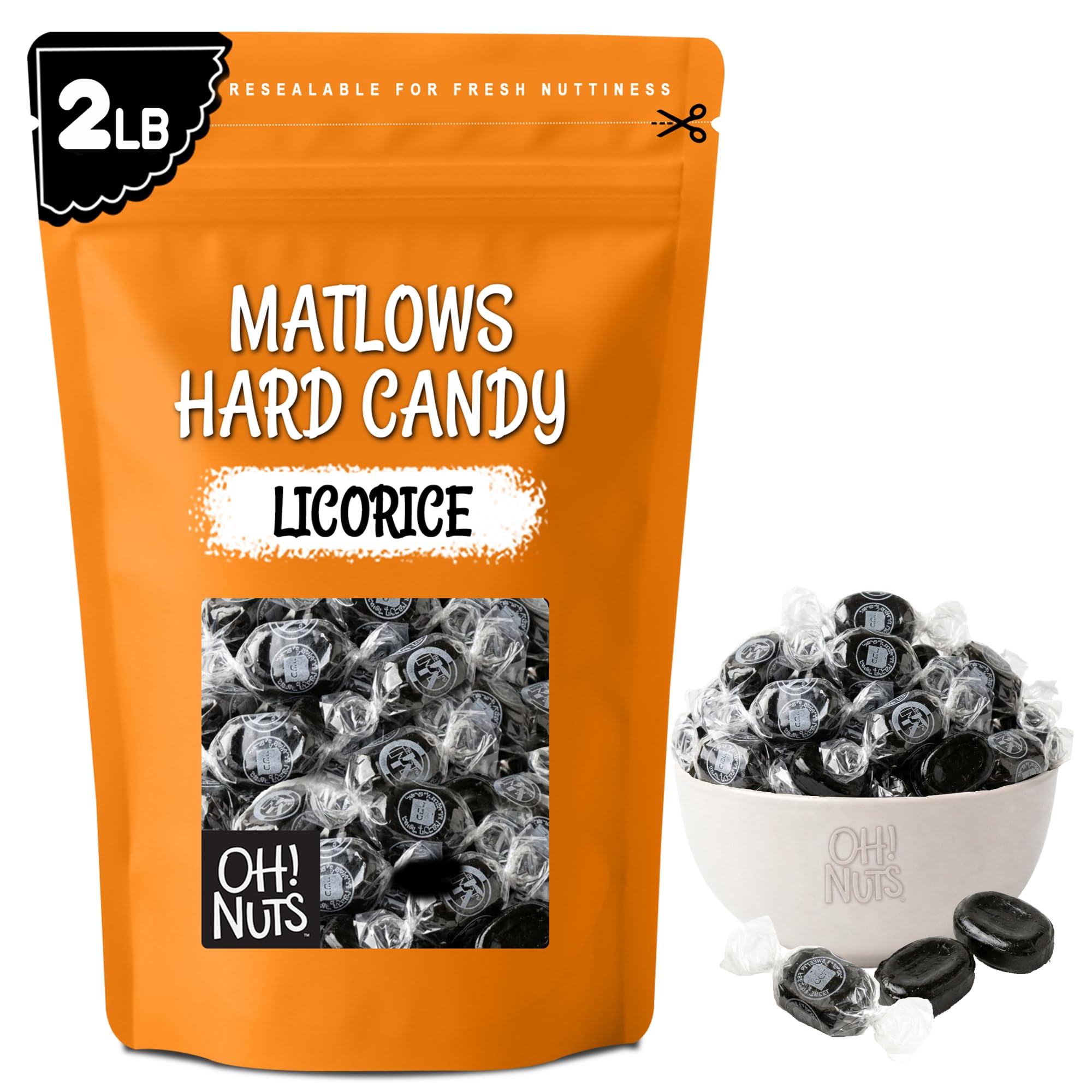 Amazon.com : Oh! Nuts Black Licorice Candy, Hard Candy Bulk