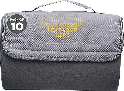 Miniatura 10 de DISCOUNT PROMOS Juego de 10 mantas enrollables de pícnic, paquete a granel, gran manta al aire libre para camping, picnic, playa, deportes,