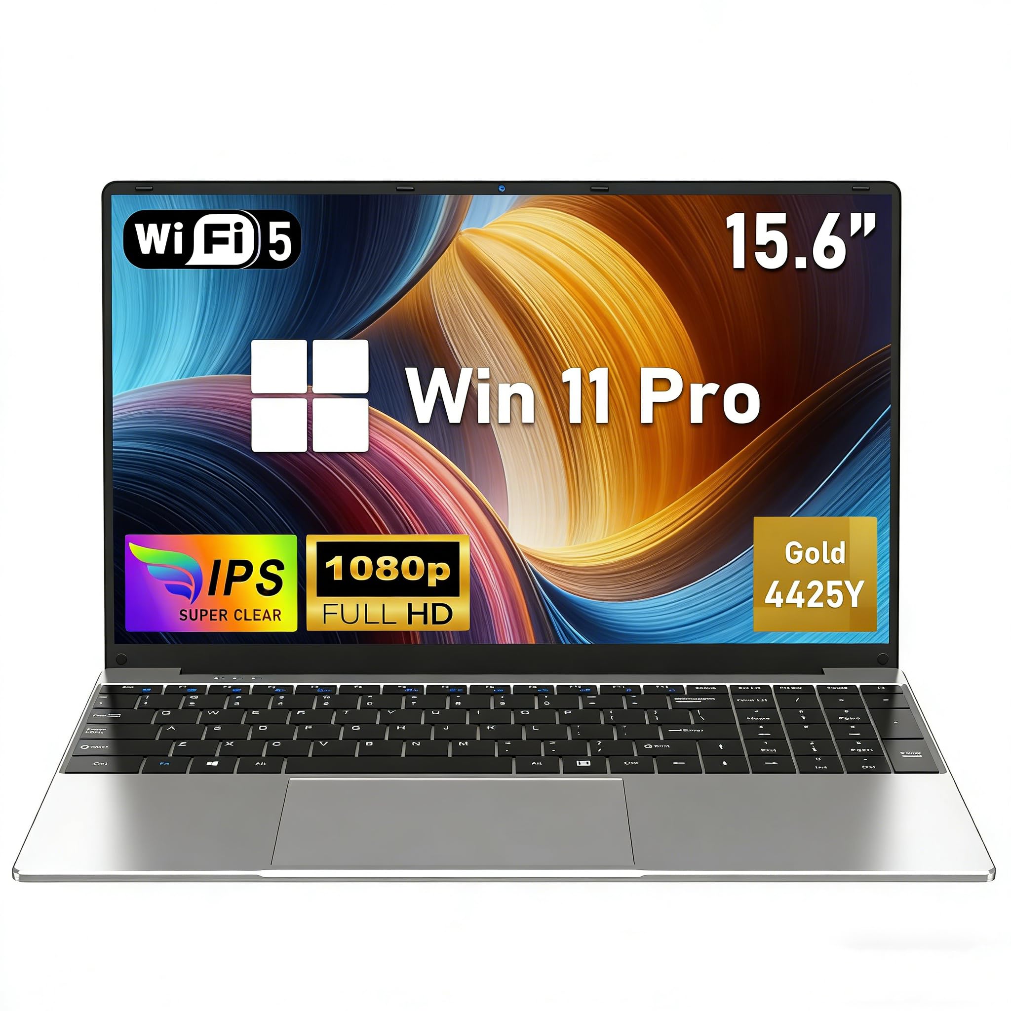 FUNYET Laptop, New Laptop, 2026 15.6 Inch Laptop PC, 16 GB RAM 512 GB SSD, Pentium Gold 4425Y, IPS FHD 1920 * 1080 Notebook, 180° Opening, 5000 mAh, Student, Type-C