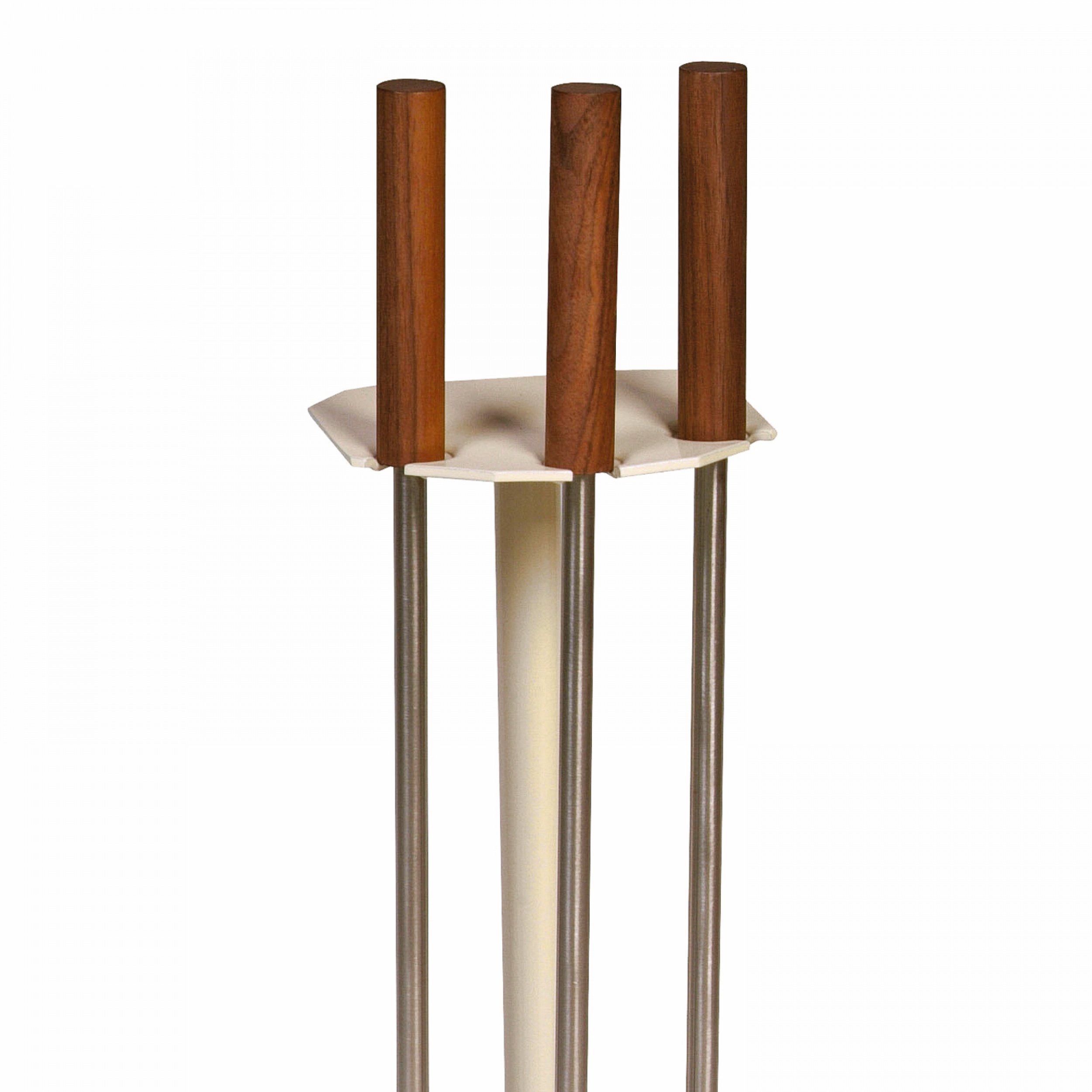 raik 21.02.945.2 Kaminbesteck, 3-teilig, Edelstahl, elfenbeinfarbig, 62cm
