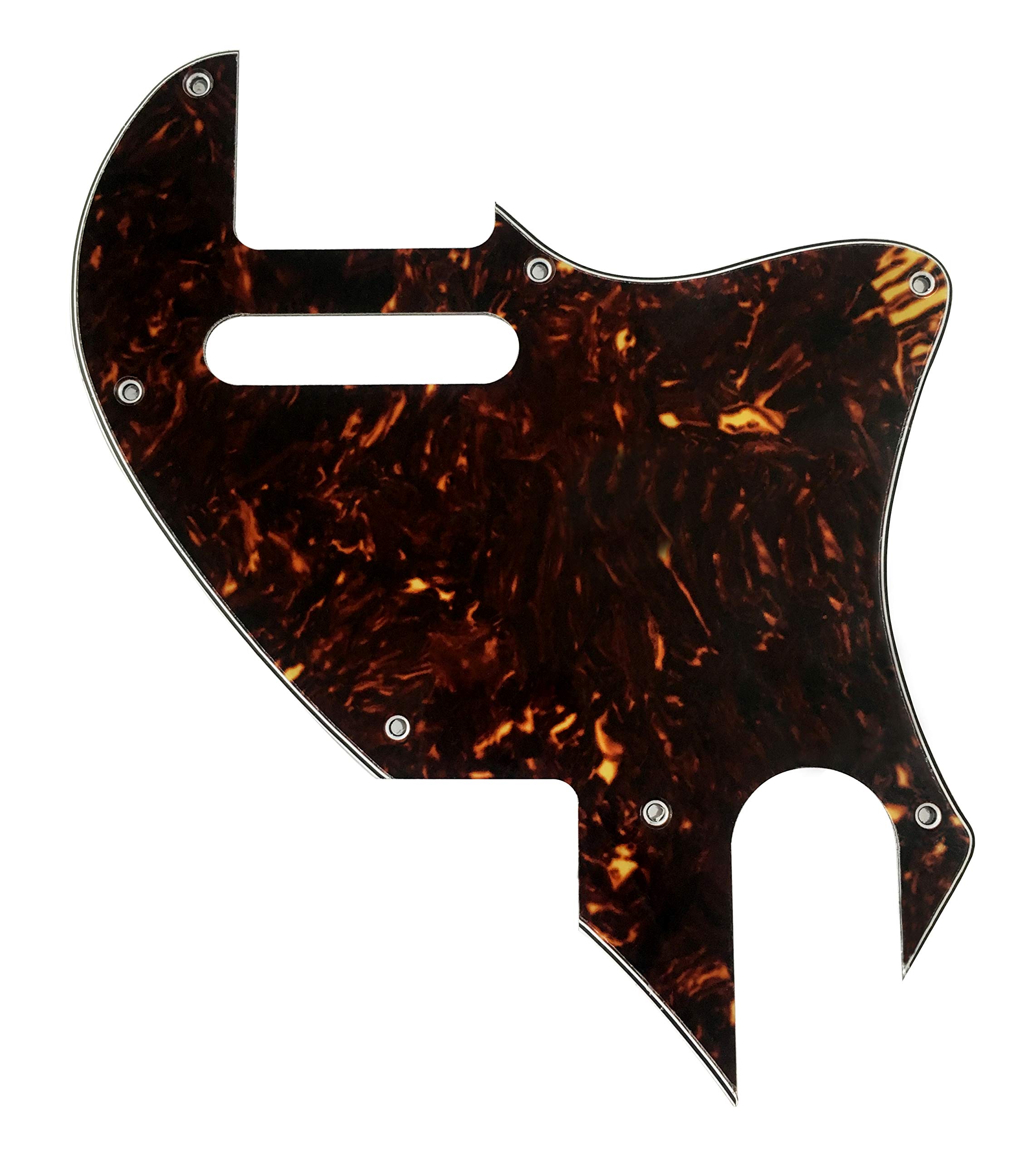 For US Tele F hole Hybrid Guitar Pickguard Telecaster Convertion (4 Ply Brown Tortoise)
