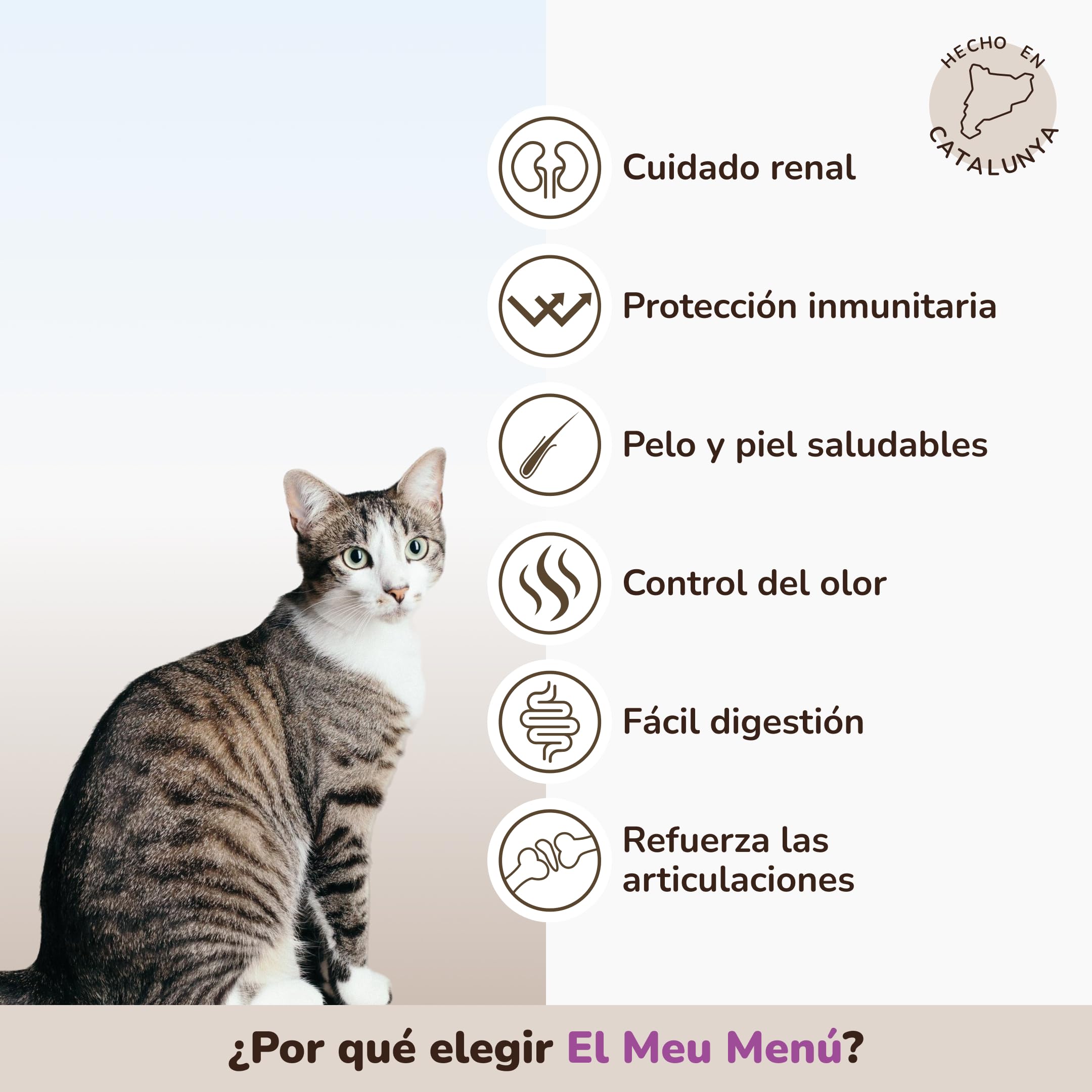 El MEU Menú Pienso Natural Urinario para Gatos de Salmon y Pollo – Comida Seca Alta en Proteina – Control Urinario, Digestión Fácil y Nutrición Completa – Producto Nacional 100%