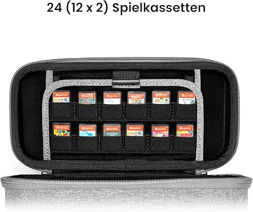 Miniatura 6 de tomtoc Funda de transporte para Nintendo Switchmodelo OLED, bolsa de viaje grande con bolsillo para controlador Pro, Joy con Grip o adaptador de CA,