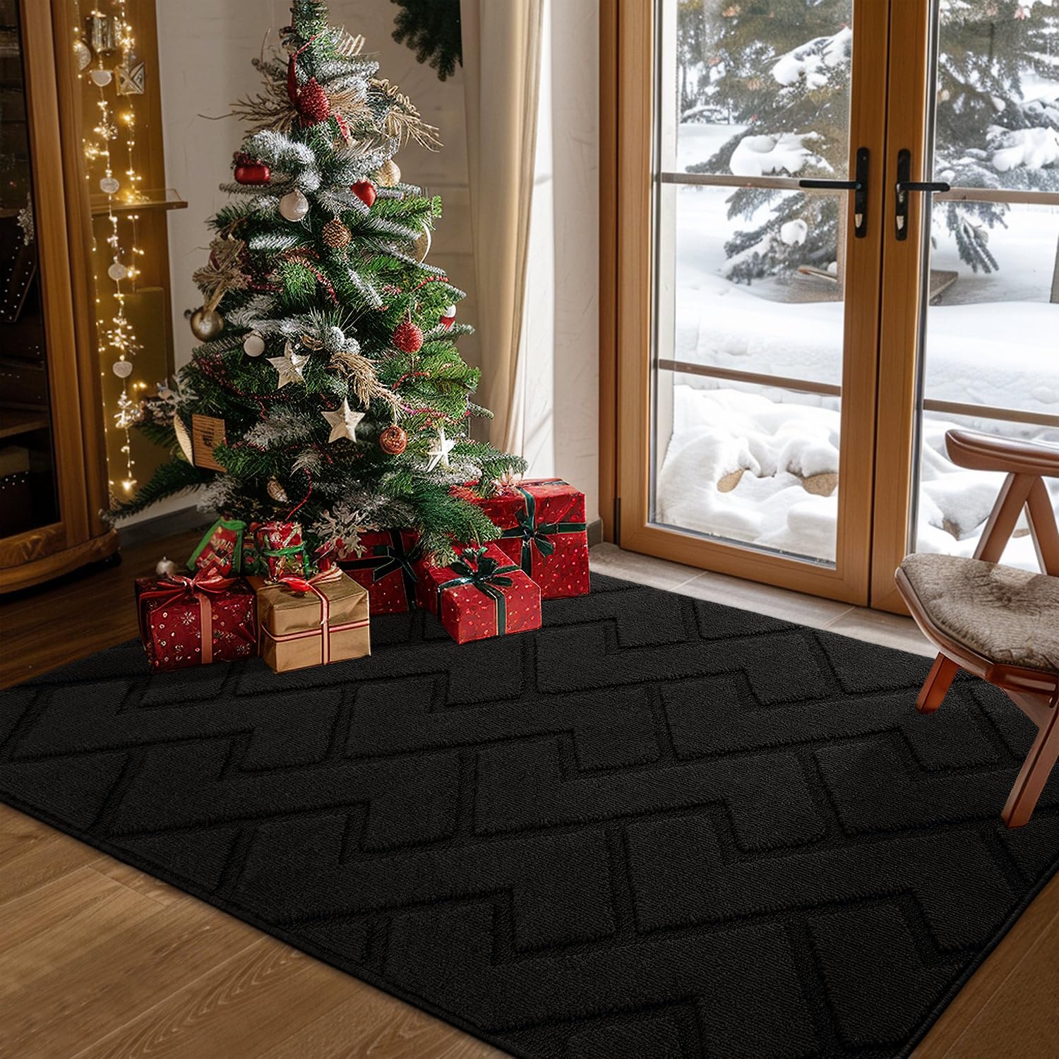 Biscpro Felpudo Entrada Casa, 90 x 150 cm Felpudo Tapete Absorbente Entrada Impermeabley Lavable para Atrapar,Alfombrilla Antideslizante,Exterior,Pasillo, Cocina,Felpudo Lluvia- Verde