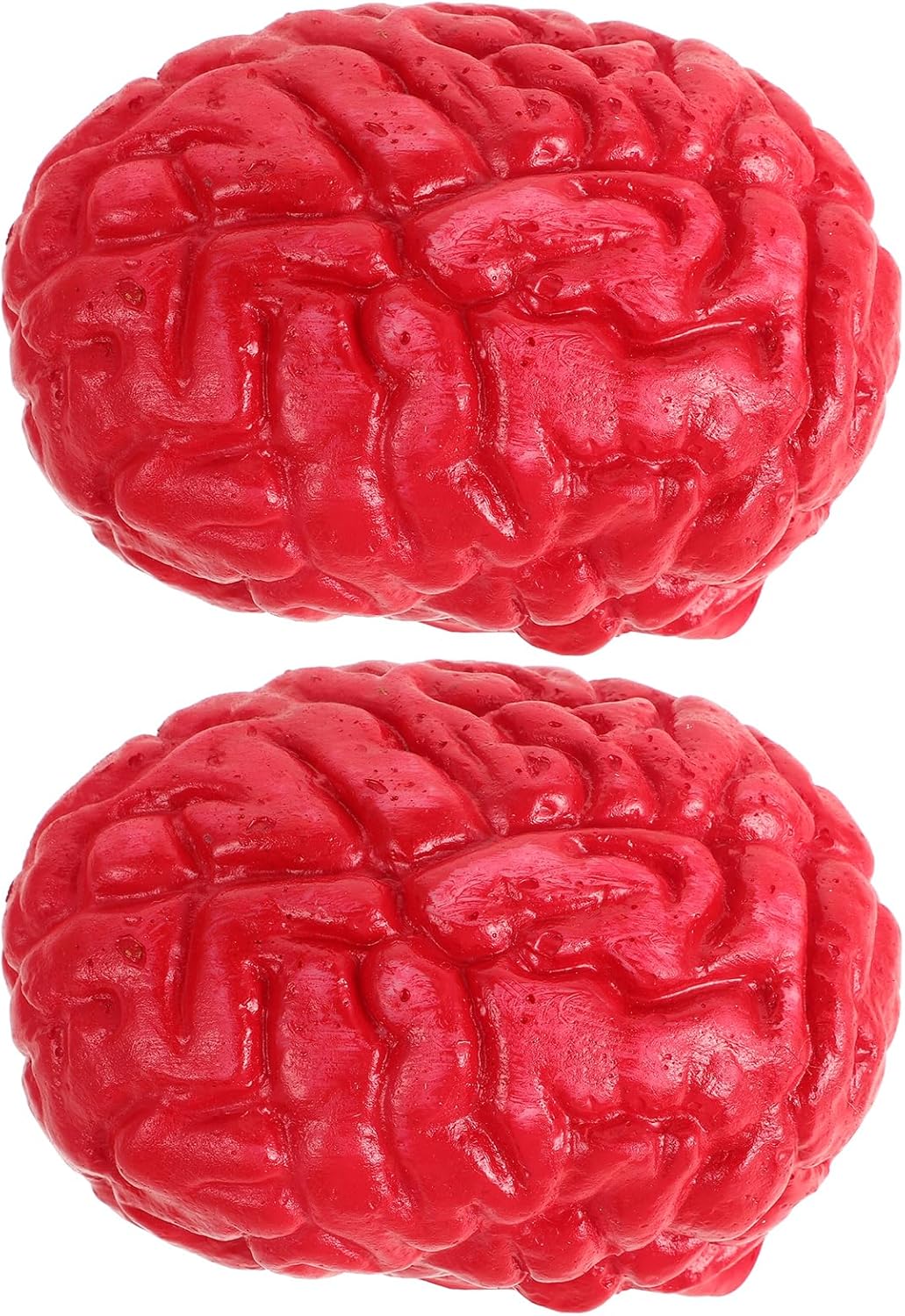 Yardwe Simulated Brain Props 2 Pack Fake Brain Decorations for Halloween Party Bloody Body Organs Scary Haunted House 5X3.5X3 Inches