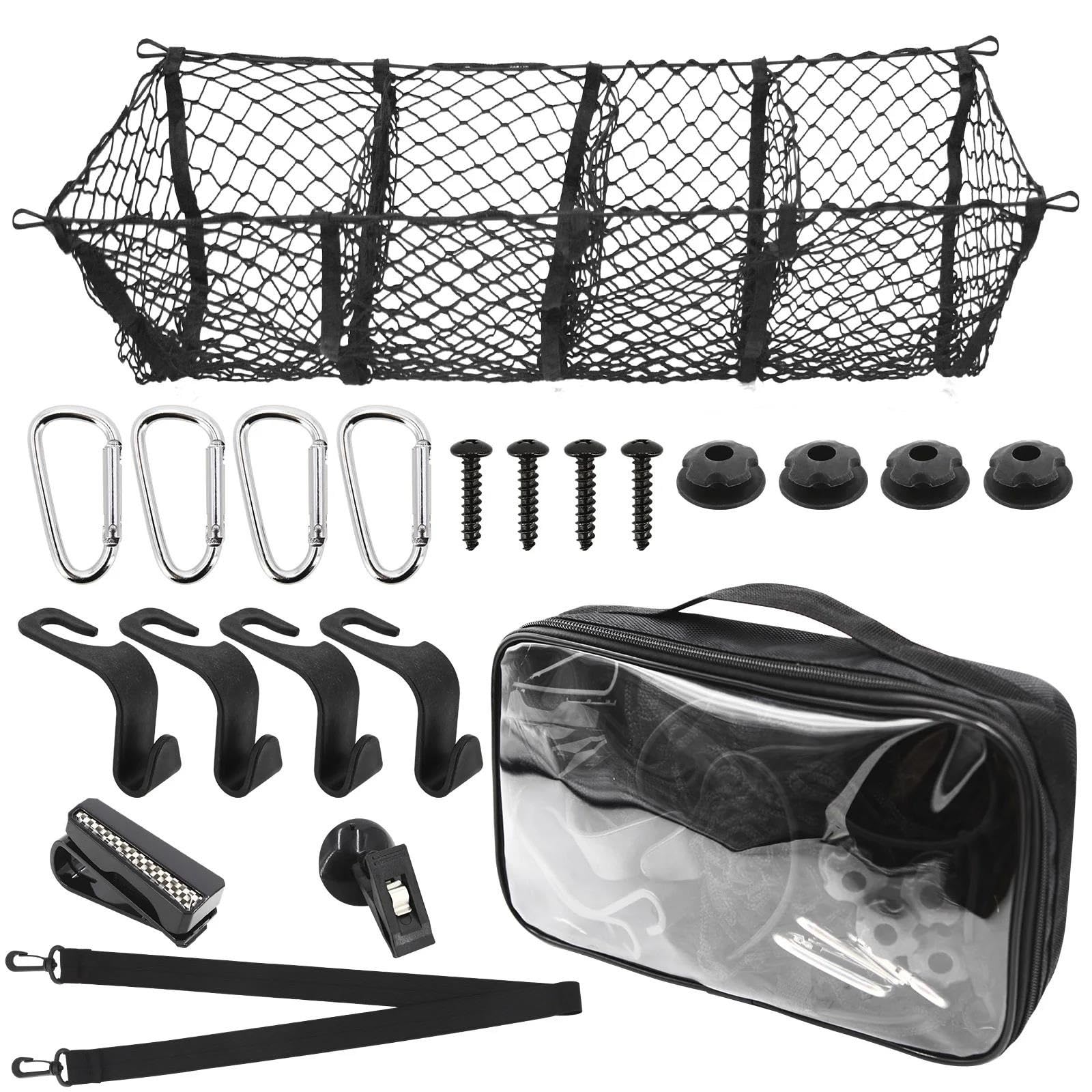 Rete Portaoggetti Auto Rete Portaoggetti Per Bagagliaio Con 4 Tasche per Dodge per Ram pickup 1500 2500 3500 4500 5500 4x4 DRW Rumble Bee Rete di Stoccaggio