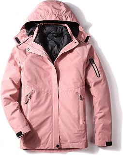 GITVIENAR 3-in-1 Women's Transition Jacket, Breathable Outdoor Jacket, Windproof Softshell Jacket, Waterproof Softshell Jacket, Sports Jacket, Windbreaker, Leisure Jacket, Winter Coat, Outdoor Sports