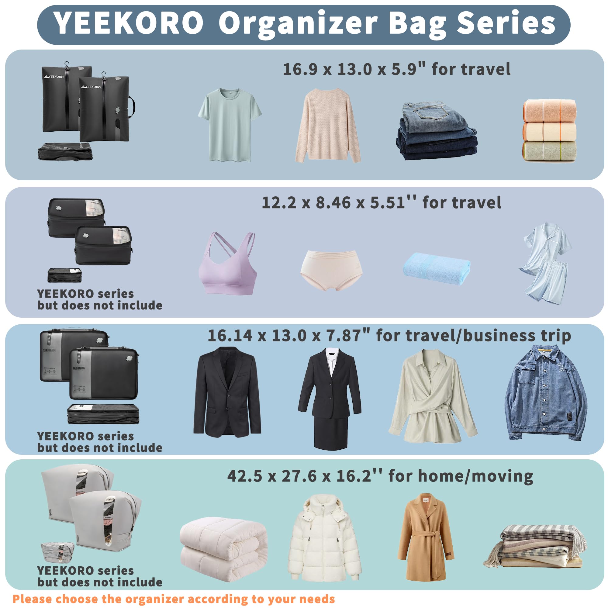 Bolsas de vacío para viajes, bolsas de compresión al vacío reutilizables IP67 para maletas de viaje, bolsa duradera para ahorrar espacio (2 unidades, verde, sin bomba)