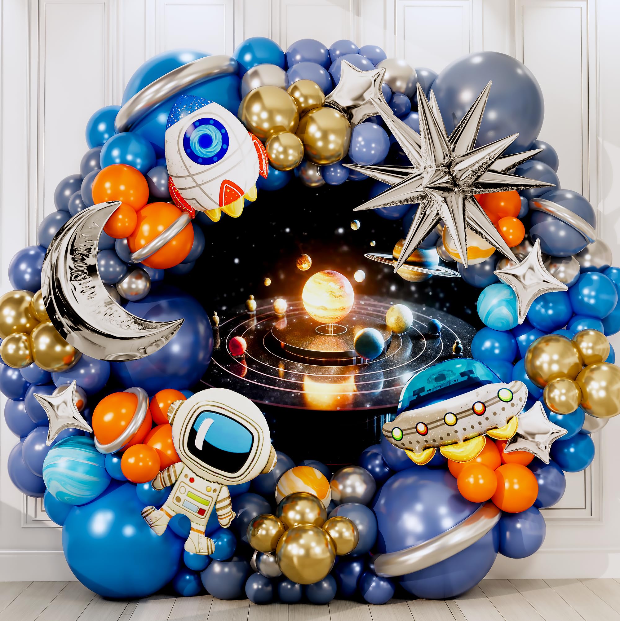 Space Orange Balloon Arch Kit — view 9