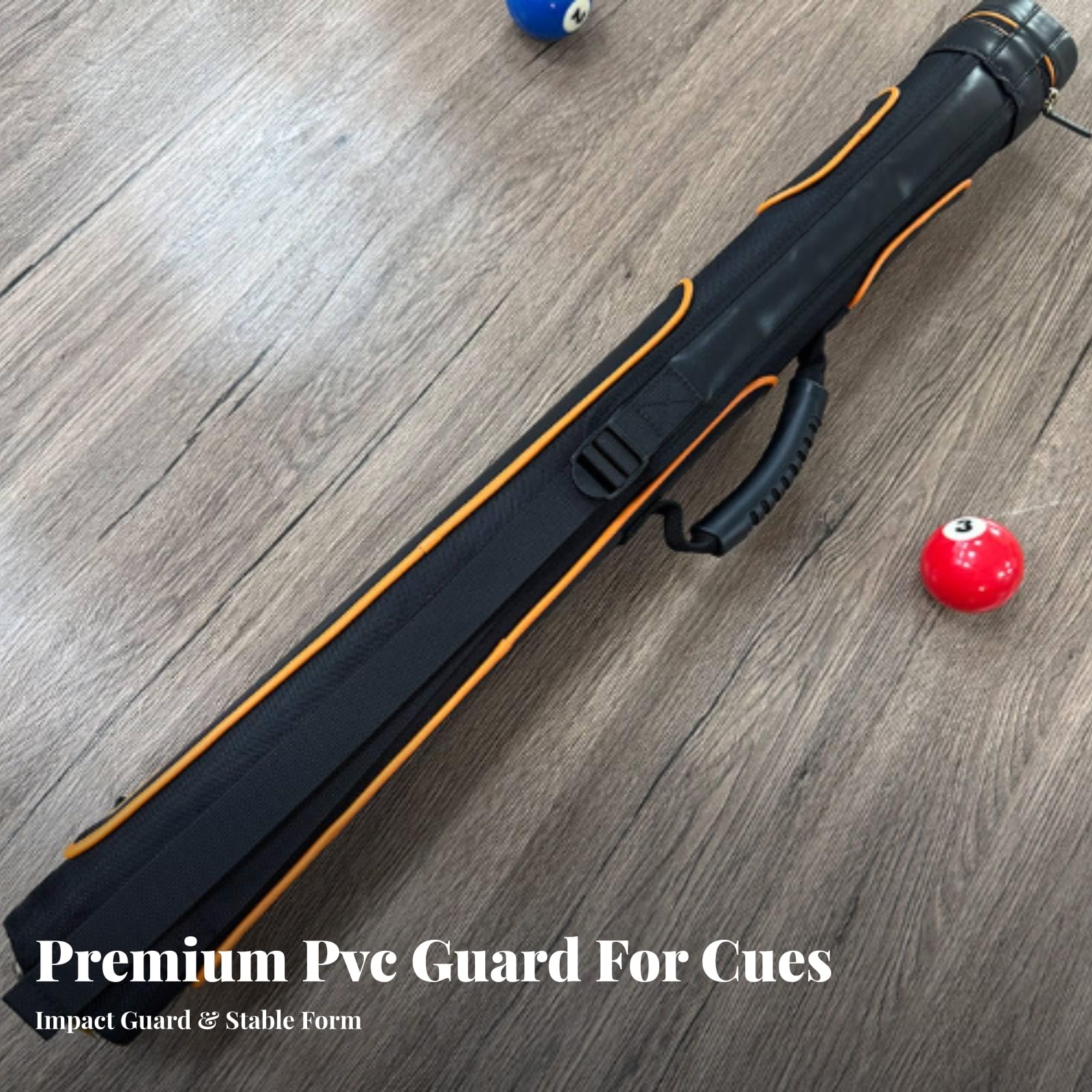 predolo Queue-Tasche mit Tragegriff | Robuste PU-Kunstleder-Konstruktion, Pool-Queue-Tasche, kompakt, Köchertasche, für Training, Vereinsabend, Billardspieler, Grau