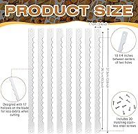 Vista 2 de Therwen Cuchillas de repuesto de acero inoxidable con tornillos para tartas, cuchillo de madera para cortar pan casero, 10.8 pulgadas (12 piezas)