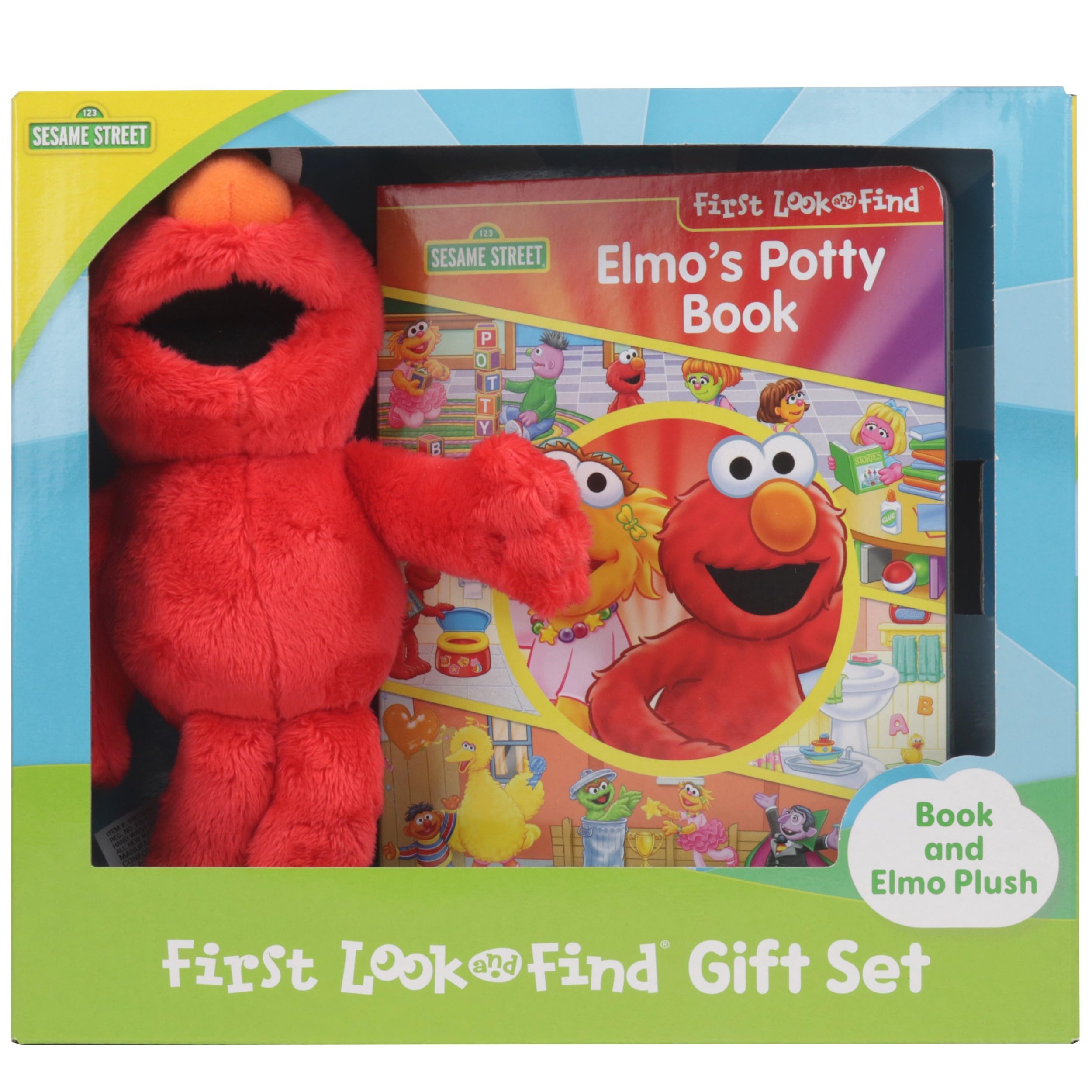 Sesame Street - Elmo's Potty Book First Look and Find Activity Book and Elmo Plush Gift Set - PI Kids - Image 5