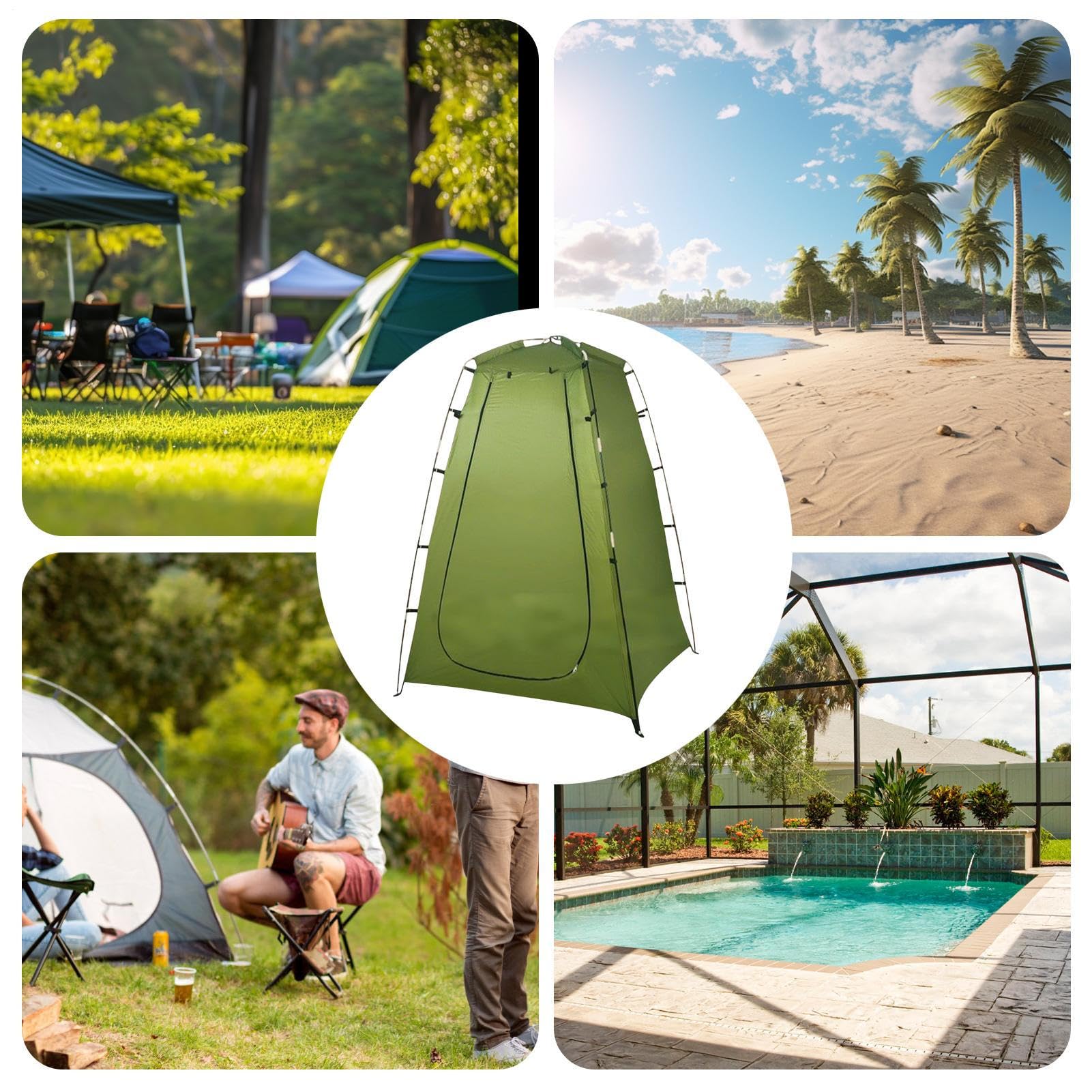Przenośny namiot prysznicowy, kabina toaletowa, namiot kempingowy 4 w 1, do użytku na zewnątrz, prysznic, toaleta, przebieralnia