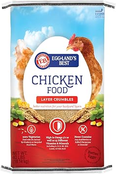 Egglands Best All Natural 17% Layer Crumbles Chicken Food, 40 lbs.