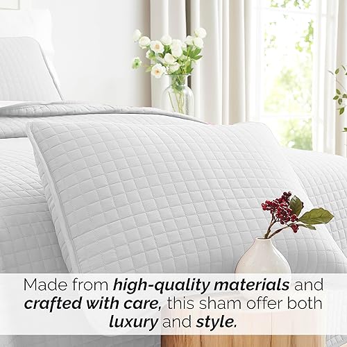 Vista 26 de Fundas Southshore Fine Linens Vilano Springs, para almohada, acolchadas, Microfibra, Pizarra, 20" x 36" 01 - Blanco brillante