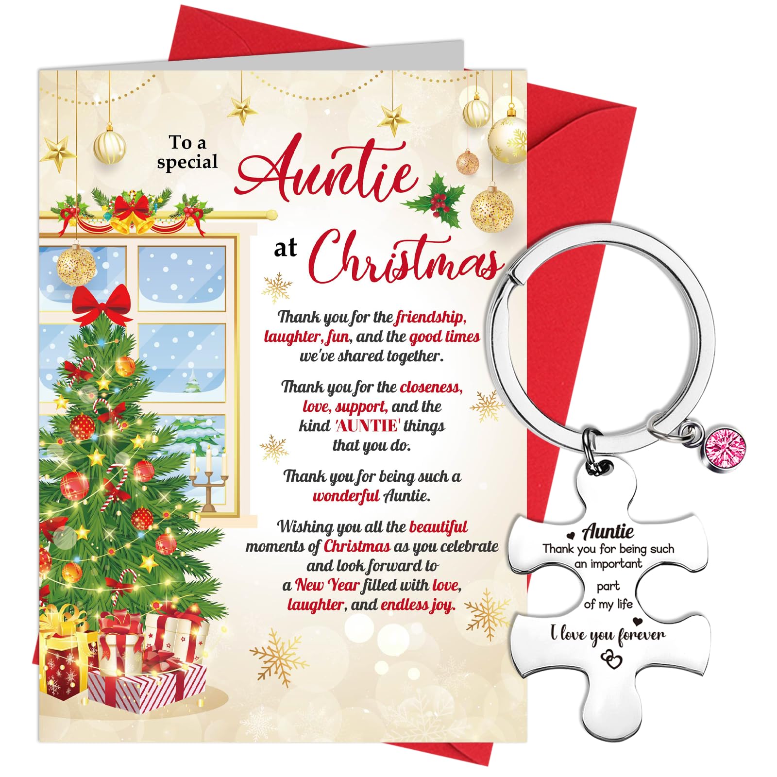 HOWAF Special Auntie Christmas Card