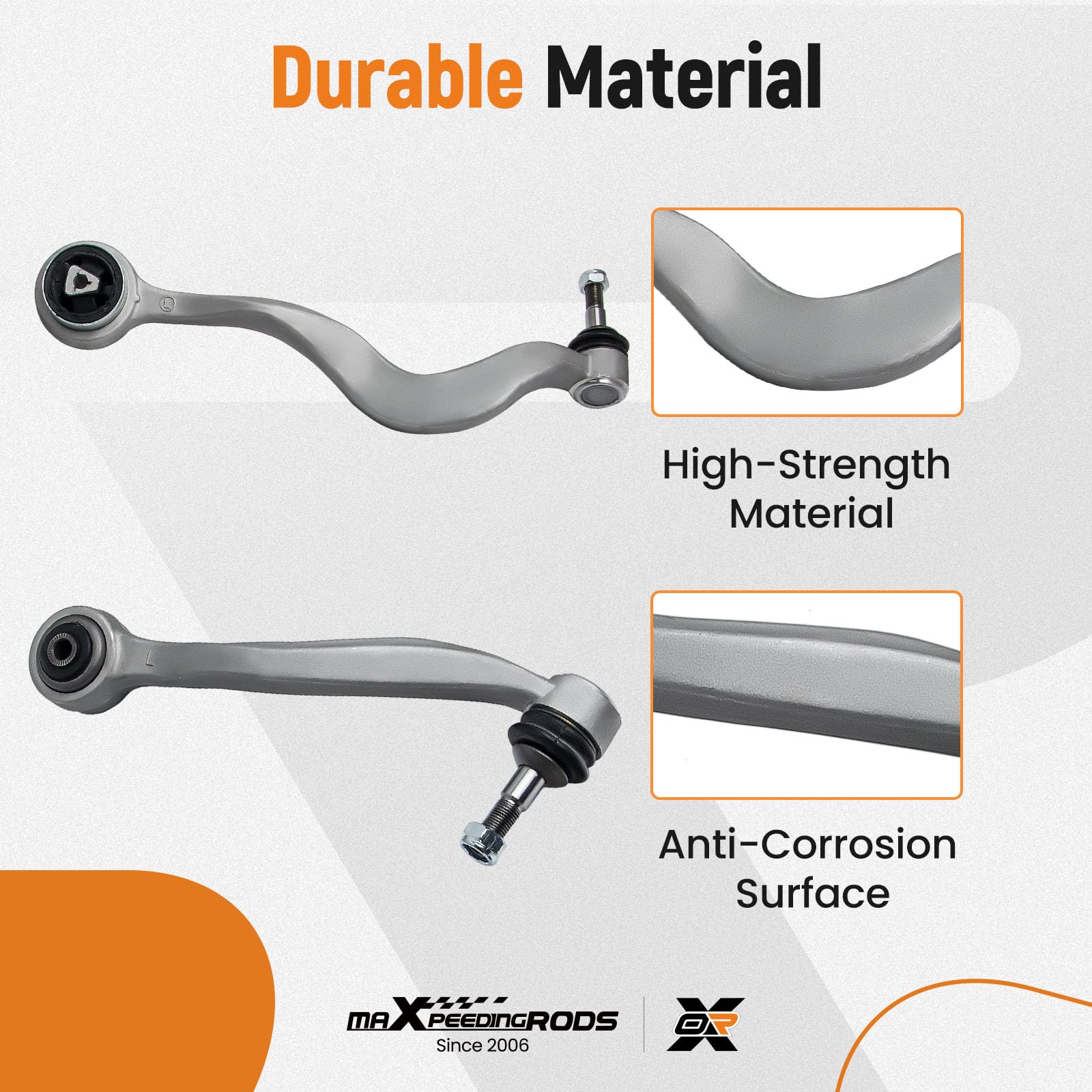maXpeedingrods Kit de brazo de control de eje delantero de 12 piezas con bieleta estabilizadora y rótula de dirección para BMW Serie 5 E60 Sedán y Serie 5 Touring E61 (2003–2010), 31126774826