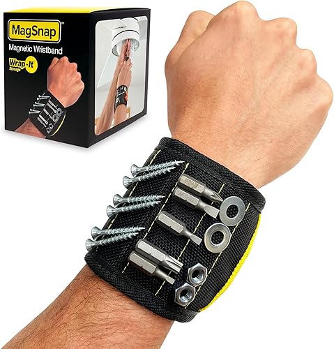 Wrap-It Storage - Pulsera magnética MagSnap de Wrap-It Storage - Herramienta magnética de muñeca y soporte de tornillo, regalos de herramientas para