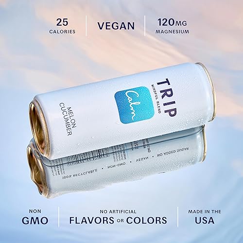 Miniatura 6 de Trip Mindful Blend, seltzer de adaptógeno ligeramente brillante, sin alcohol con citrato de magnesio de 120 mg con Ashwagandha, melena de león y L