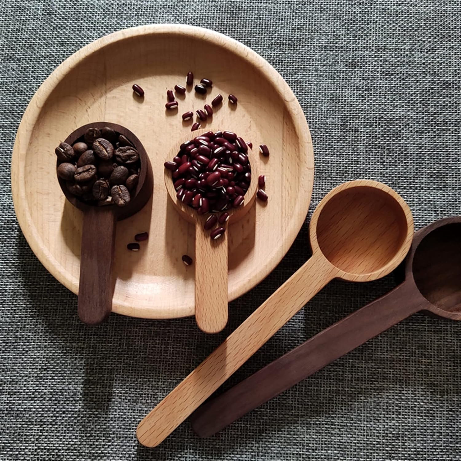 Coffee Scoops Wooden Measuring Spoon Coffee Bean With Long Short Handle Kitchen Baking Tool Cup Drinking