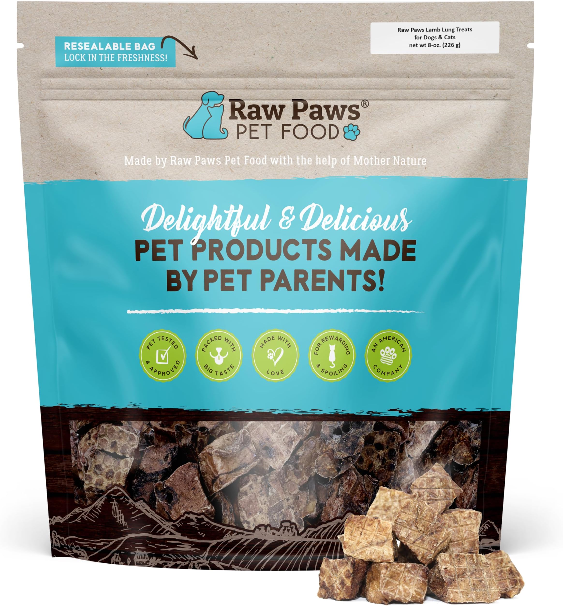 - Lamb Lung Treats for Dogs (8-Ounce) - Packed in USA - Free Range Dehydrated Lamb for Dogs - Crunchy Natural Bites - Dog Treat Training Lung Filets
