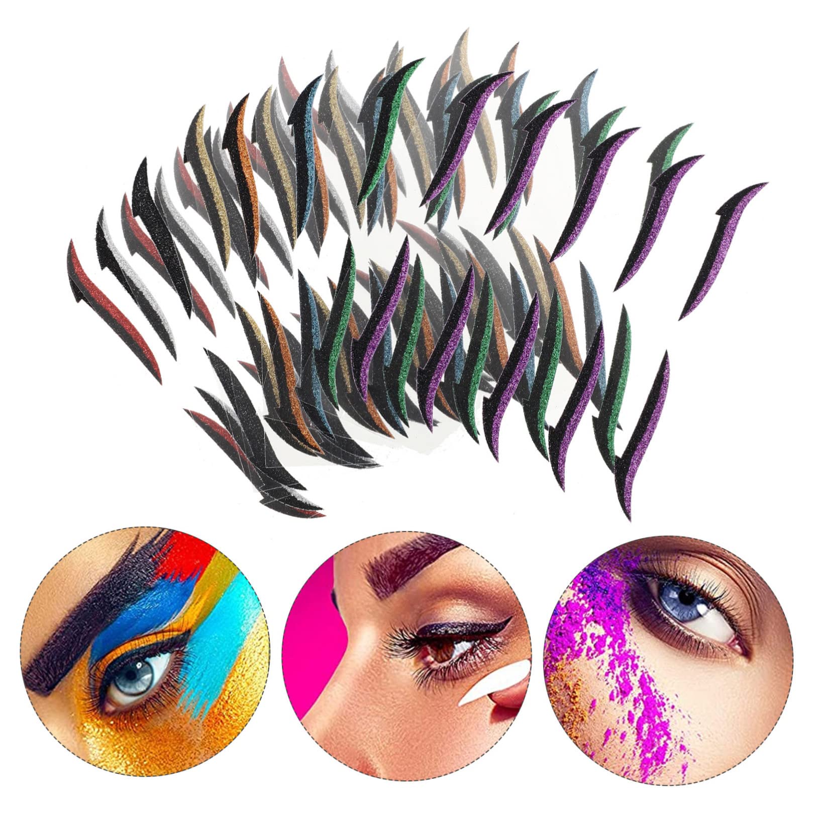 Didiseaon 160paia Adesivi Eyeliner Per Makeup Adesivi Autoadesivi Riutilizzabili Per Ombretto Facili Applicare Per