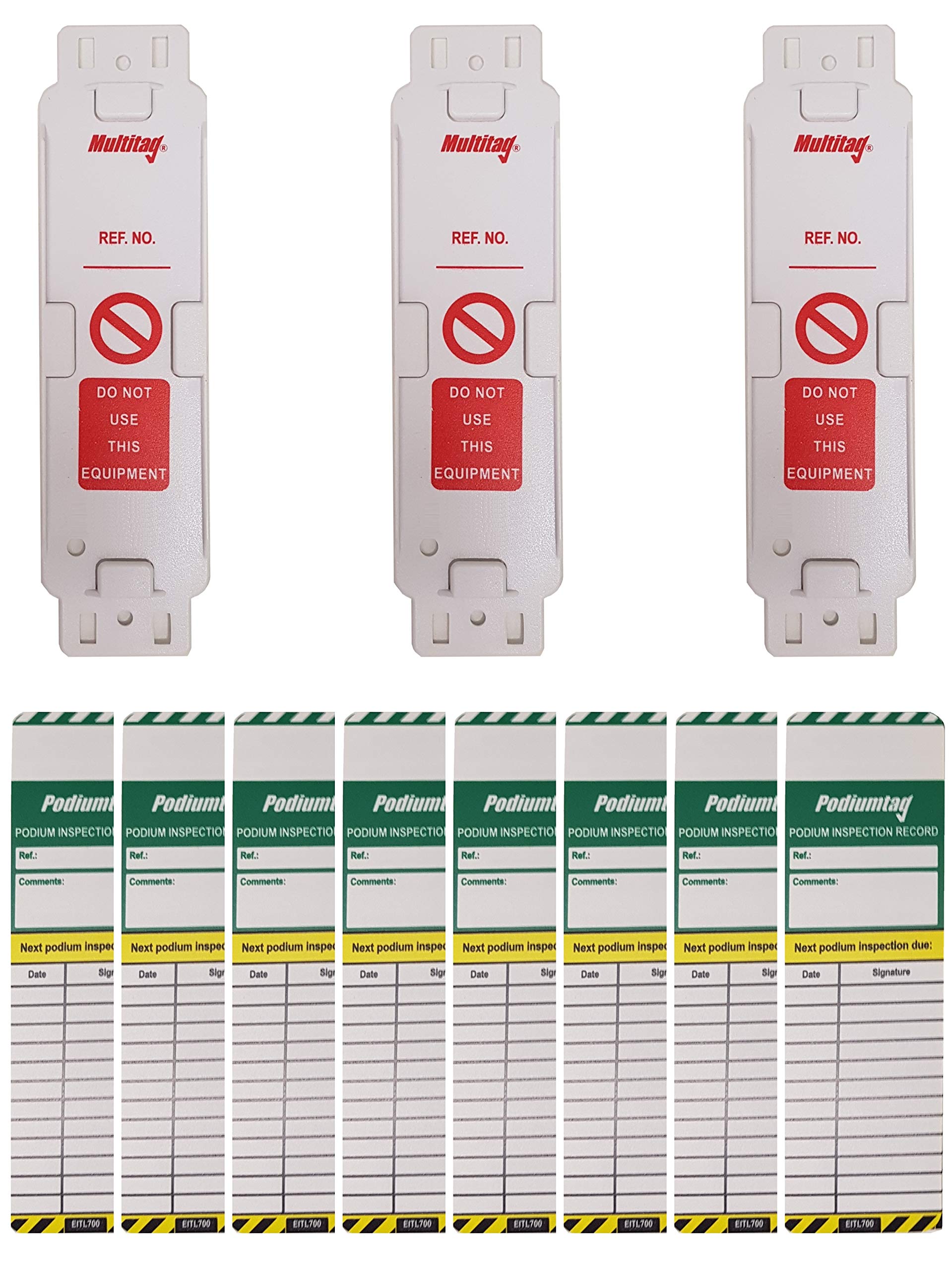 Bps Access Solutions Podium Tag Medium Company Set X3 Holders & X8 Inserts