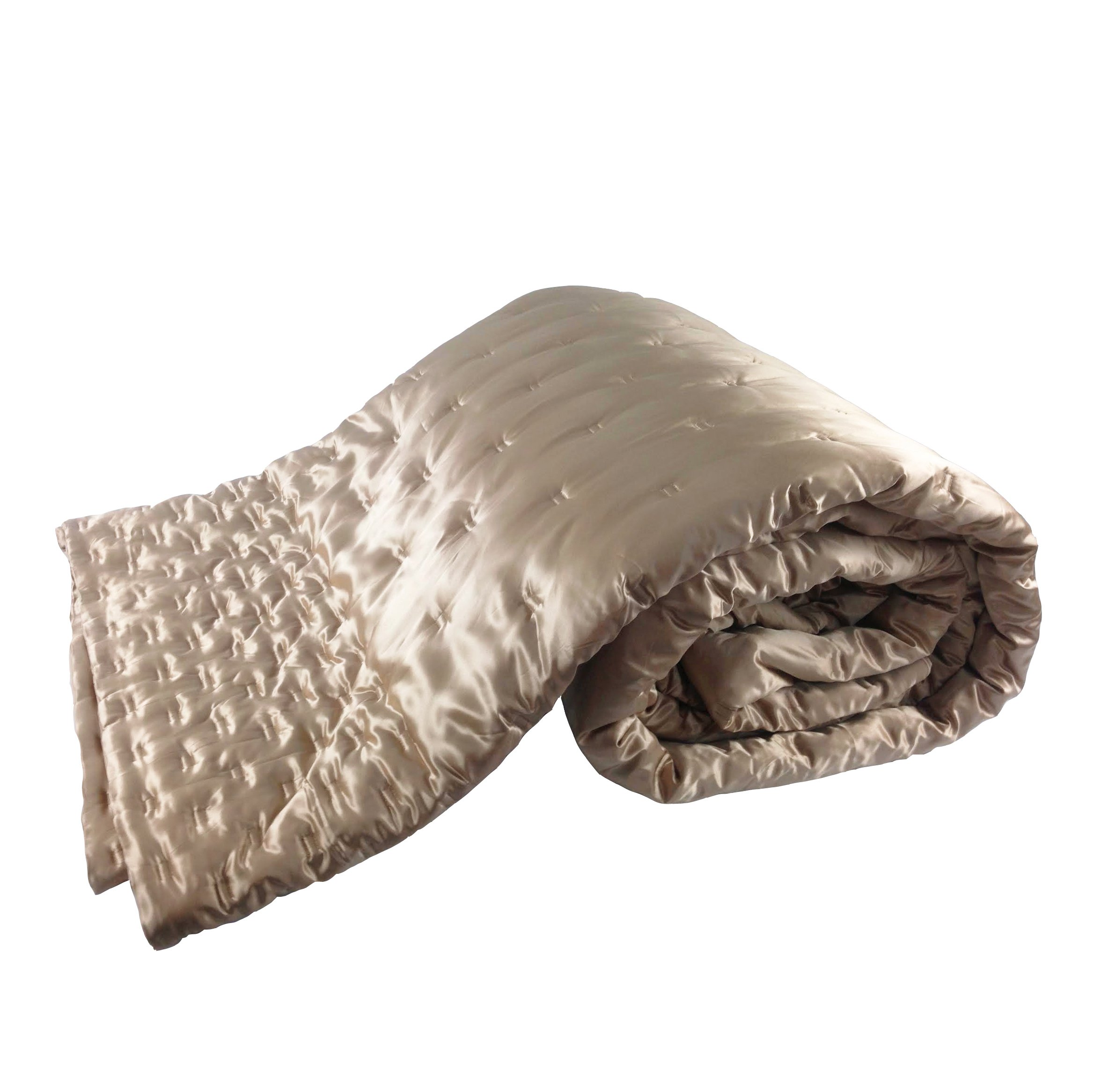 Jasmine Silk Beige Mulberry Silk Bedspread Taupe (King/Superking 270X270cm)