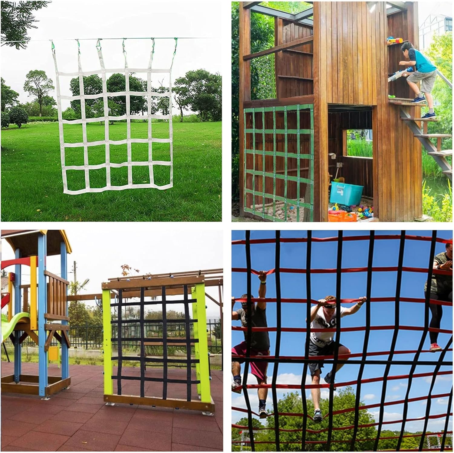 Climbing Net for Kids,Custom Size,Outdoor Tree House Swing Sets for Backyard for Adults Climbing Ladder Playground Equipment for Ninja Warrior Line Play Climb Hammock Fence,for Children