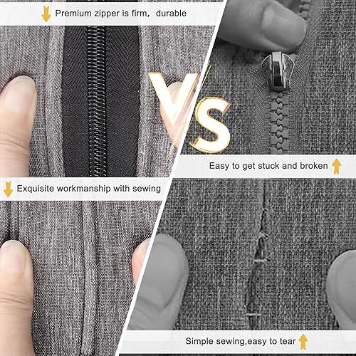 Miniatura 5 de Katech Estuche portátil para agujas de tejer, organizador portátil con ganchos de ganchillo, bolsa de almacenamiento vacía con bolsillo transparente