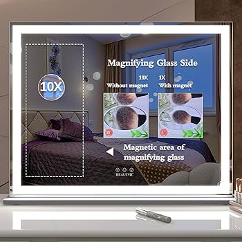 BEAUTME 大型女優ミラー 化粧鏡 3色ライトモード 明るさ調整 LED Amazon.co.jp: BEAUTME 女優ミラー 化粧鏡 ハリウッドミラー